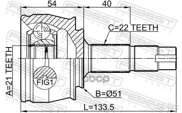 ШРУС наружный 21X51X22 opel corsa D 06- 1810Z12