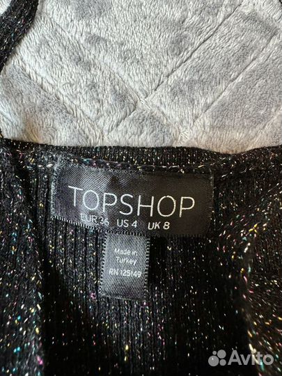 Вязаный топ с разноцветным люрексом TopShop