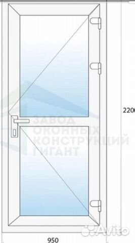 Пластиковая дверь 950х2200 под заказ