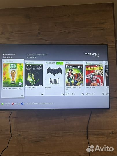 Xbox 360 e 500gb+45игр+2геймпада