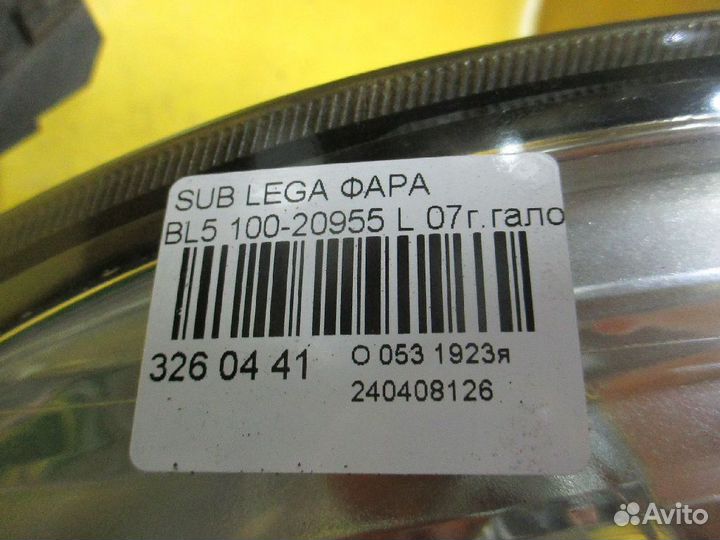 Фара левая Subaru Legacy BL5