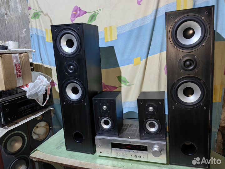 Колонки Swen+ ресивер Yamaha c Bluetooth