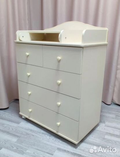 Пеленальный комод Agio 800/5 слоновая кость