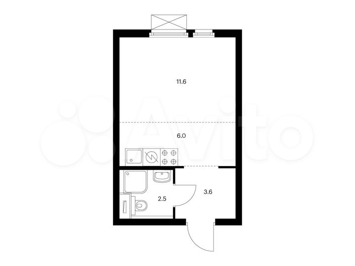 Квартира-студия, 23,7 м², 30/33 эт.