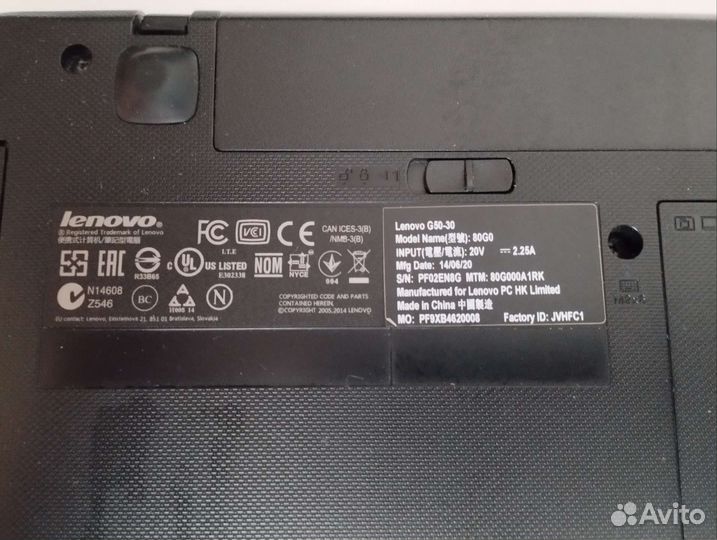 Ноутбук lenovo g50-30