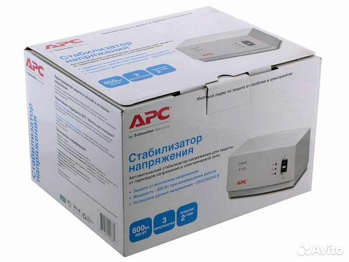 Новый Стабилизатор напряжения APC Line-R le600rs