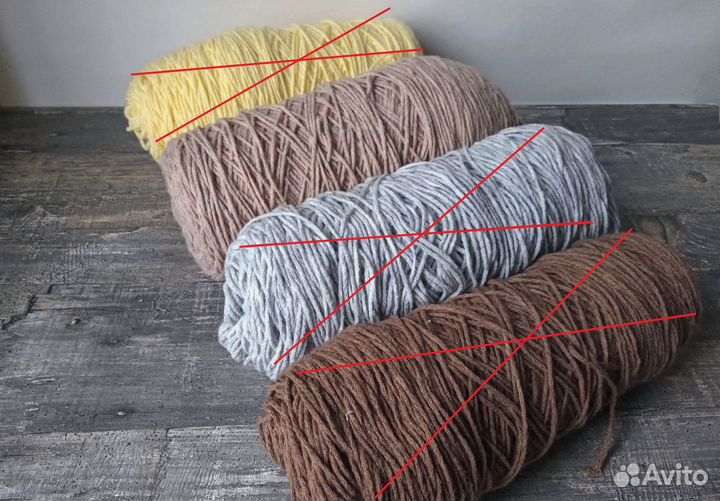 Пряжа с шерстью Италия бобинная 2 цвета