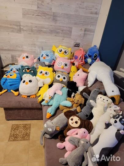 Сова с пледом, мишки, гусь-обнимусь, Стич, Батон