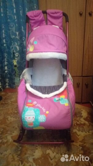 Санки коляска зимние