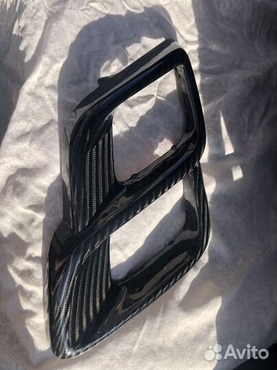 Накладка насадка левая Khann выхлопа Lexus LX570