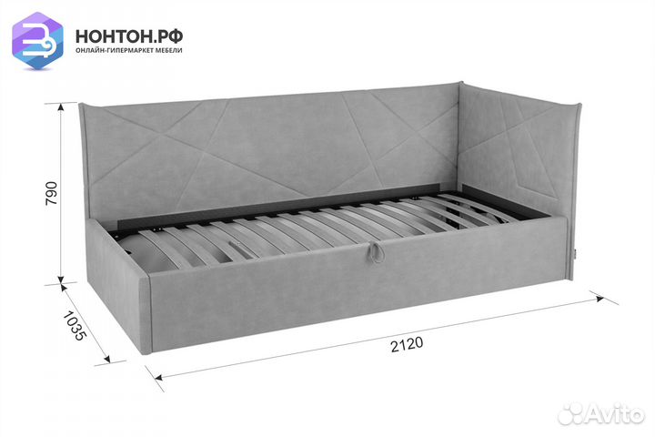 Кровать Квест 0.9 кремовая
