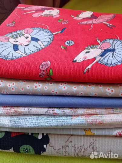 Хлопок ткань отрезы Трёхгорка, СССР