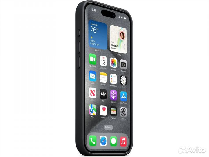 Клип-кейс iPhone 15 Pro FineWoven Case MagSafe Сер