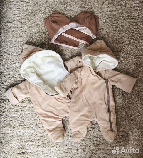 Комбинезон для двойняшек утепленный 56 Moison