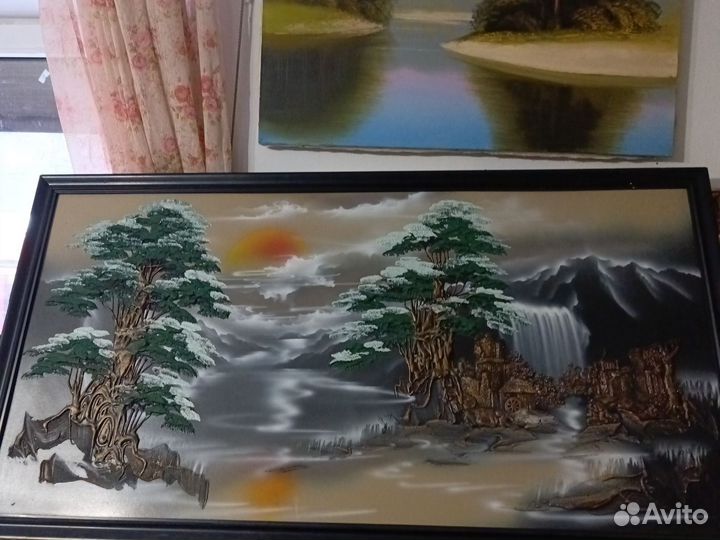 Картина маслом на холсте большая пейзаж