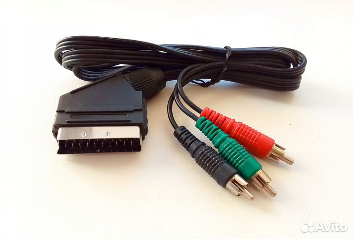 Кабель scart x 3RCA (1.2м.)