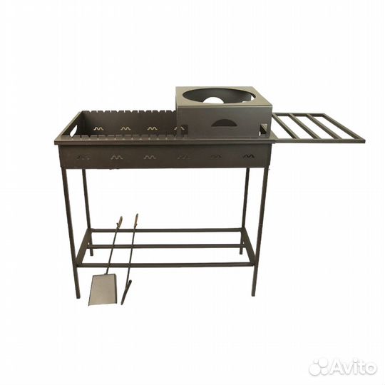 Мангал с печкой под казан 3мм 750х 430