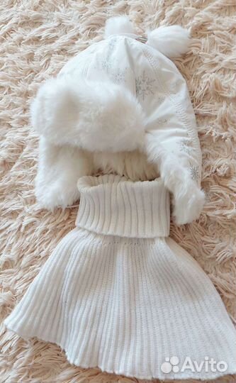 Комплект шапка, шарф, снуд, манижка