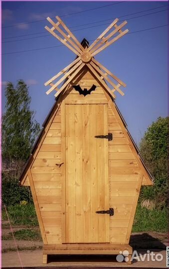Уличный туалет деревянный ART124