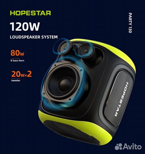 Колонка Hopestar Party 130 чёрный караоке