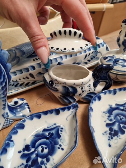 Шкатулки гжель