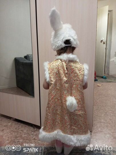 Прокат Новогодний костюм зайчика 92 98