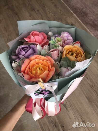 Цветы из зефира