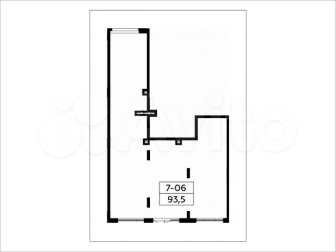 Аренда, торговое помещение площадью 93.5 кв.м
