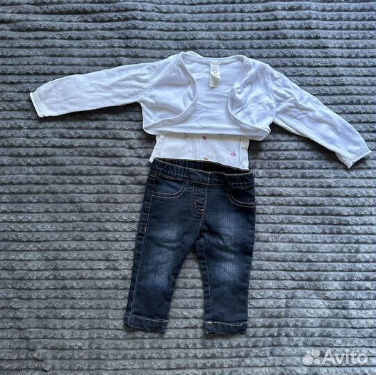 Брендовые вещи пакетом на девочку 74 80