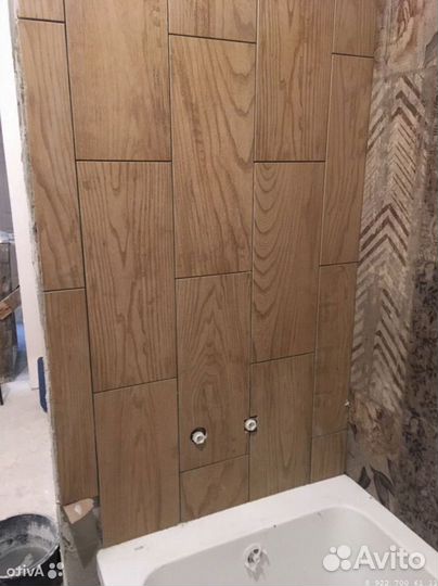 Ремонт ванной и санузла. Укладка плитки, Плиточник