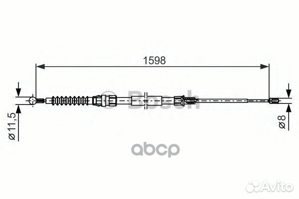 1 987 482 379 трос ручника задний VW Jetta all