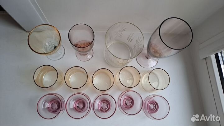 Рюмка. Цветное тончайшее стекло. Винтаж. СССР