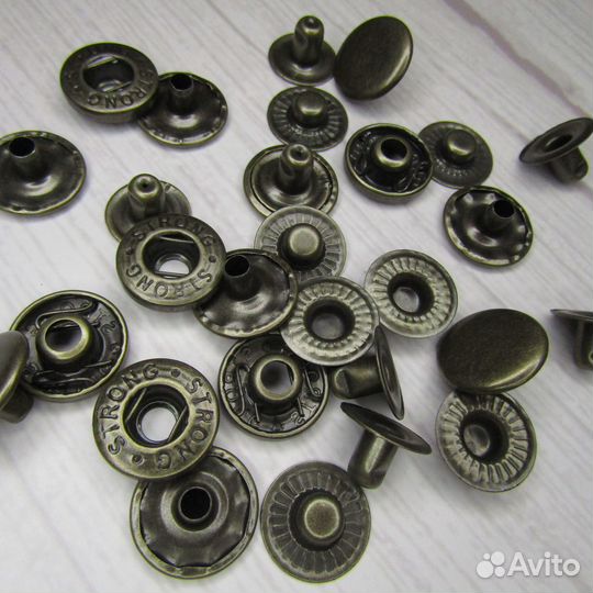 Кнопки галантерейные Альфа 15 мм, набор 80 штук