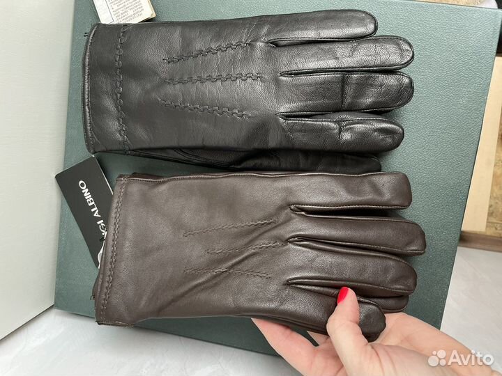 Перчатки мужские новые кожаные