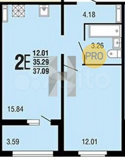 1-к. квартира, 37,1 м², 5/10 эт.