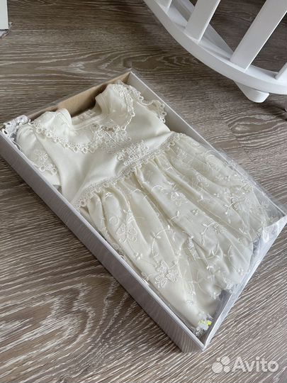Крестильное платье с косынкой