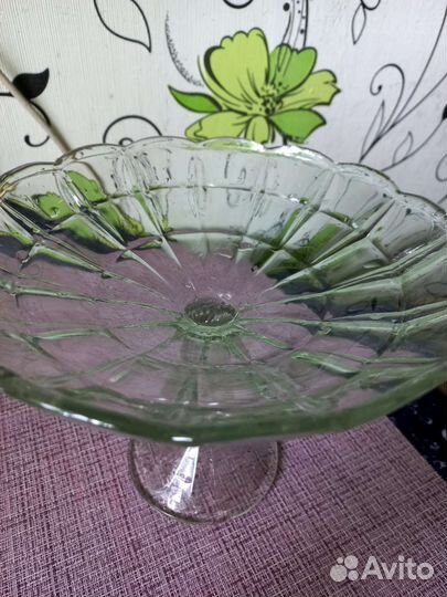 Ваза для фруктов на ножке СССР