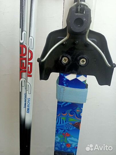 Лыжи 160 см с ботинками и палками