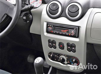 Рамка renault Logan 10-14, LADA Largus 2din silver