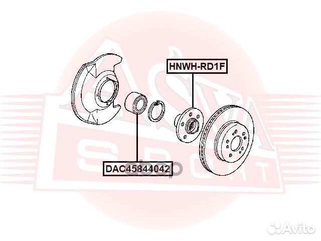 Ступица колеса перед прав/лев hnwhrd1F asva