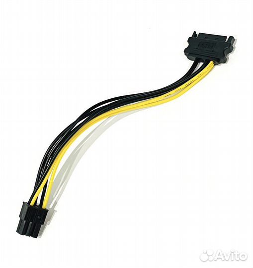 Удлинитель переходник с SATA на 6pin для видеокарт
