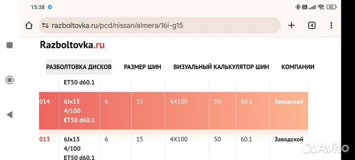 Литье 6J15,4100,ET 50,d 60,1