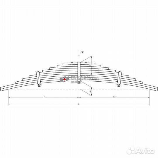 Рессора задняя 10-и л. урал-4320Х усиленная чмз