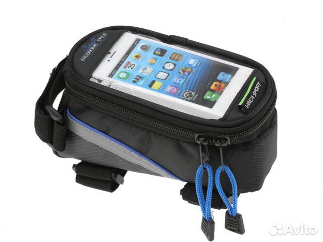 Сумка на раму увеличенная, отделение для телефона