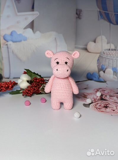 Ёжик/слоник/бегемотик/ослик. Вязаная игрушка