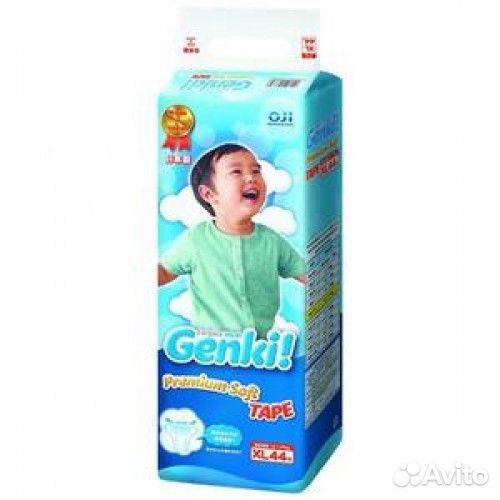 Подгузники Genki XL 44 шт (12-17 кг)