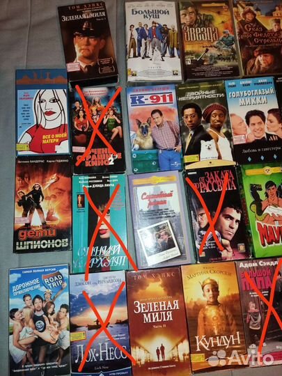 54 видеокассеты с фильмами vhs и др торг