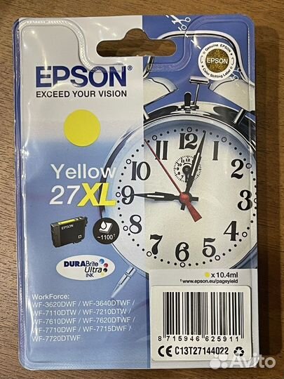 Новые оригинальные картриджи для принтера Epson
