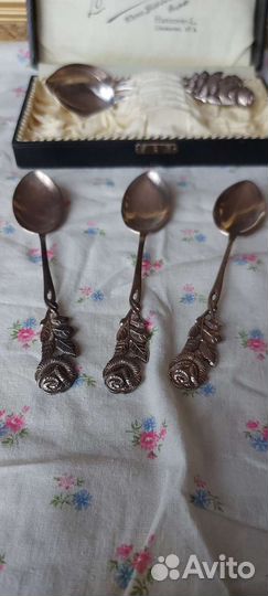 Антикварные чайные ложки Хильдесхаймская Роза