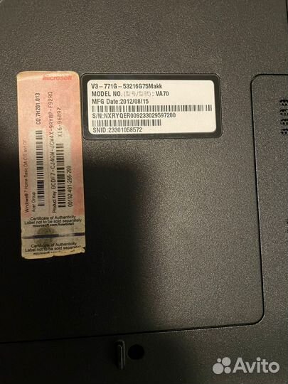 Ноутбук acer